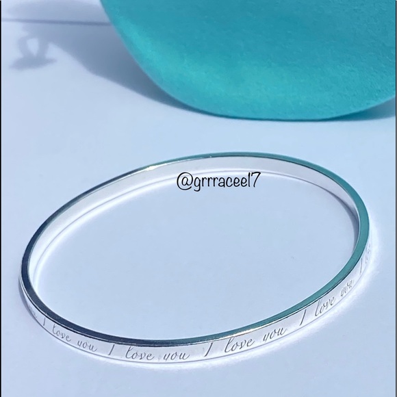 AUTH Rare Retired Tiffany & Co. “I Love You” notes bangle bracelet 🎶✨ - Picture 9 of 15